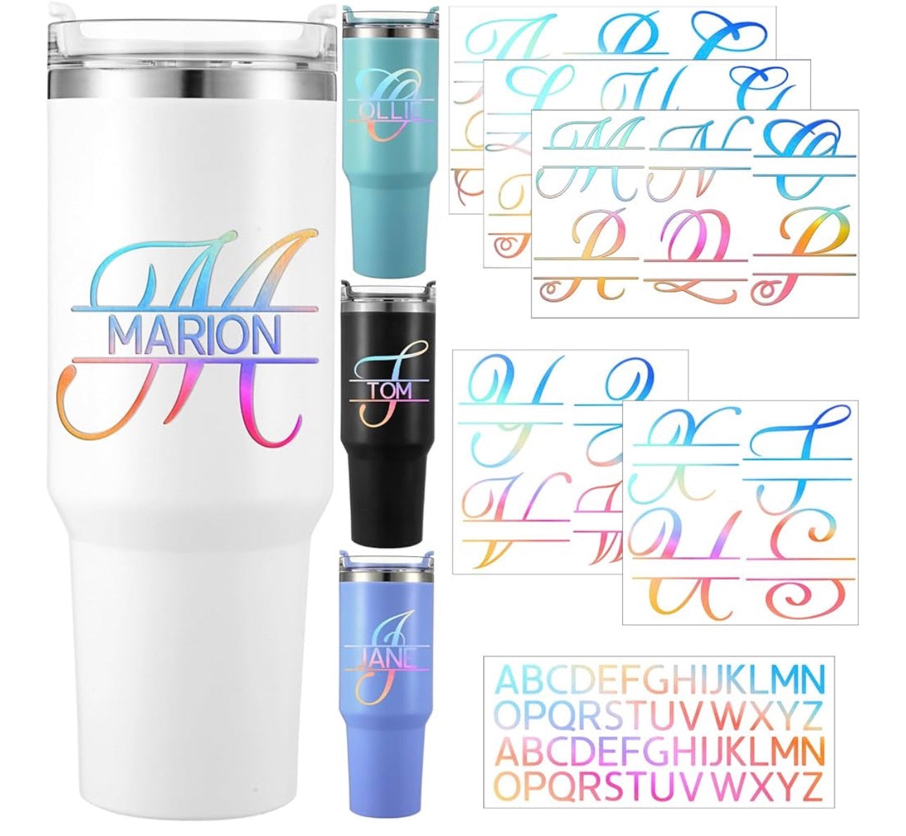 LASER COLOR VINYL NAME DECAL