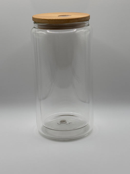 GLASS DOUBLE WALL CUP 16oz